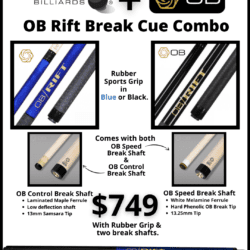 OB Rift Break Cue Rubber Grip Combo