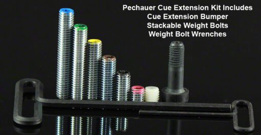 Pechauer Pool Cue Extension with weight kit
